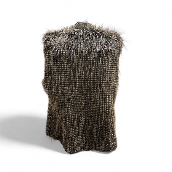 Bebe Faux Fur Vest Womens Medium Brown Ultra Soft Winter Grunge Outdoor Mobwife - Picture 3 of 6